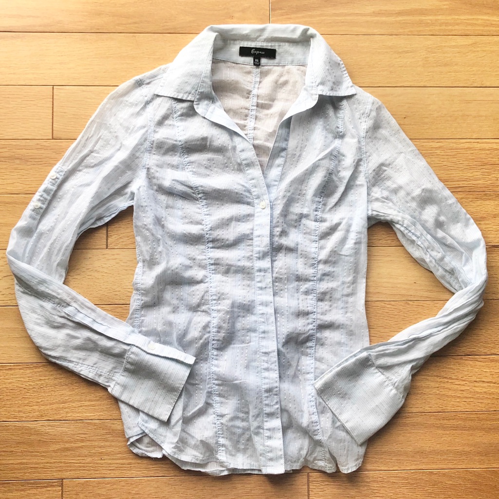 Express Metallic Button Down